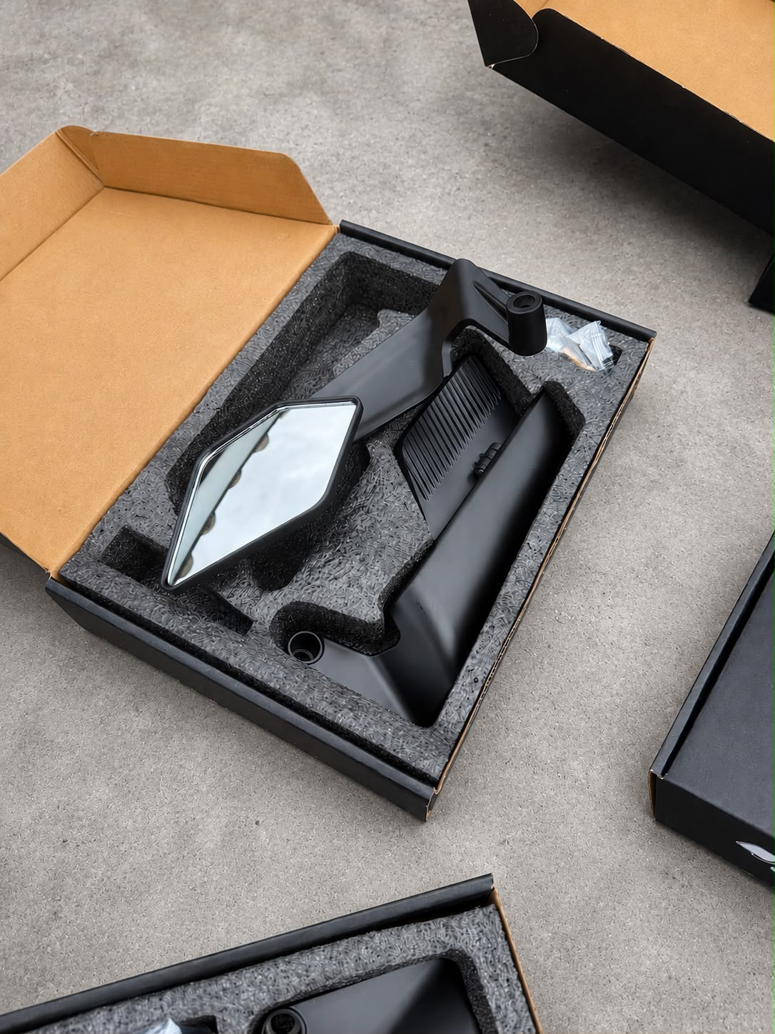 Espejos Retrovisores Tipo Alerón Stealth Max Universales para Moto - Negros